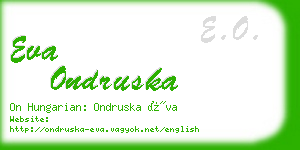 eva ondruska business card